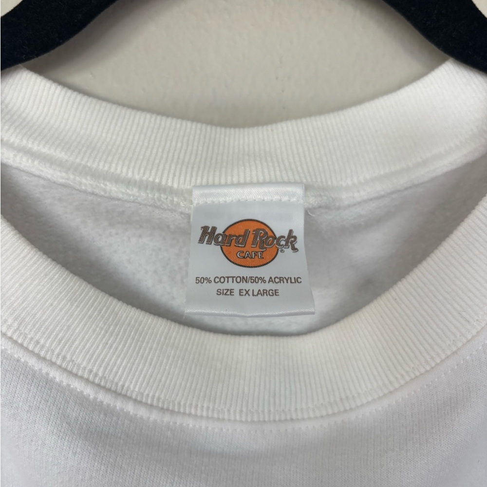 Vntg Hard Rock Cafe London White Crew Neck Sweatshirt Large - Picture 5 of 5